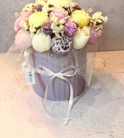 تصویر مینی باکس گل شمعی گرد - صورتی 