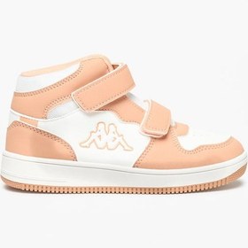 تصویر کفش ورزشی دخترانه با رویه چند تکه و بند چسبی برند kappa Girls' Panelled High Top Sneakers with Hook and Loop Closure