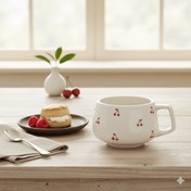 تصویر ماگ سرامیکی طرح گیلاسی کد217 Cherry design ceramic mug code 217