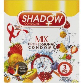 تصویر کاندوم گوناگون چهار در یک 3عددی شادو ا Shadow Mix Professional Condom 3pcs Shadow Mix Professional Condom 3pcs