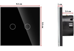 تصویر کلید هوشمند لمسی دو پل 