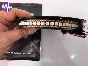 تصویر ریسه ال ای دی نواری WS2812 تراکم ۱۴۴ طول ۱ متر 