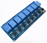 تصویر ماژول رله ۸ کانال ۵ ولت با خروجی ۱۰ آمپر 