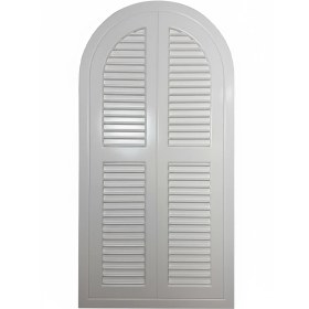 تصویر بک گراند چوبی هلالی درب پنجره ای سفید 