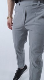 تصویر شلوار مام فیت پارچه ای مردانه طوسی کمر کش - 4 Mamfit men's gray fabric trousers with elastic waist