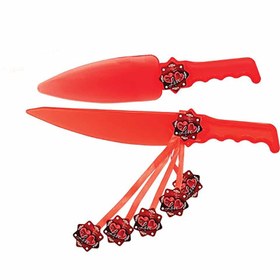 تصویر کارد و کفگیر کیک تم قلب Love مدل STBT869 