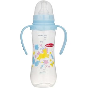 تصویر شیرخوری کلاسیک فندقی دسته دار 240میل PP آویز مدل 248 بی بی لند 01-آبی Baby Land 248 Baby Bottle 240ml