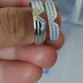 تصویر حلقه ست لاکچری نقره sterling silver luxury wedding rings