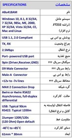 تصویر ماژول مبدل سریال USB به RS422 آبی برد ABu418AM 