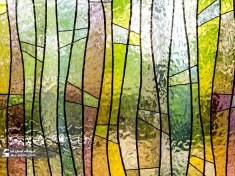 تصویر آسمان مجازی طرح شیشه های رنگی 