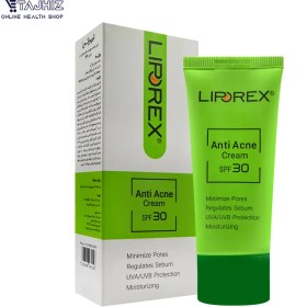 تصویر بی بی كرم ضد آفتاب اس پی اف 30 پوست جوش دار 30 میلی لیتر لیپوركس Liporex SPF30 Tinted Anti Acne BB Cream