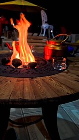 تصویر میز آتشدان گازی 