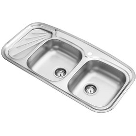 تصویر سینک استیل البرز مدل 200 ا Alborz steel stainless sink model 200 Alborz steel stainless sink model 200