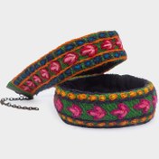 تصویر نیم ست دخترانه پته دوزی شده| پابند و دستبند 