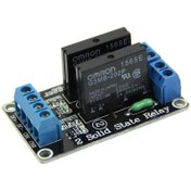 تصویر ماژول رله SSR حالت جامد دو کاناله 5 ولت 