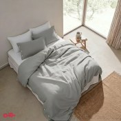 تصویر روتختی کاوری پرایم تمام کتان طوسی - تیره سفید 