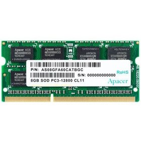 تصویر Apacer 8GB PC3-1600S SoDimm Notebook RAM Apacer 8GB PC3-1600S SoDimm Notebook RAM