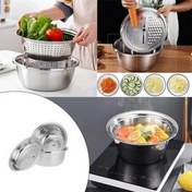 تصویر ست آبکش و لگن آشپزخانه یونیک مدل Germany به همراه رنده 