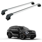 تصویر جعبه بار سقفی KIA SPORTAGE 2022 2025 ROOF RACK CARRIER SPACER BAR ROD PAW PRO 2 GREY auto paw 