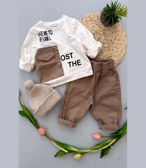 تصویر ست دورس شلوار مام نسکافه ای 