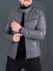 تصویر کت چرم 6203 طوسی 