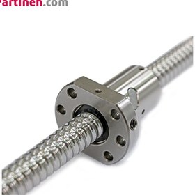 تصویر مهره بال اسکرو FSU2505 قطر 25 گام 5 میلیمتر برند جی تن (GTEN) ساخت تایوان (T4) GTEN FSU2505 Ball Screw Nut Diameter 25mm pitch 5mm