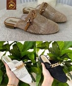 تصویر صندل زنانه مجلسی گیپور مدل Gipour5164 رنگ عسلی و مشکی و سفید 