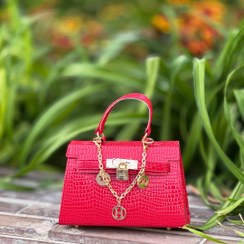 تصویر کیف هرمس آویز دار کد ۱۱۰ - قرمز 