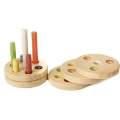 تصویر اسباب بازی چوبی حلقه فکری هینا 