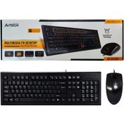 تصویر ست ماوس و کیبورد ای فورتک مدل KR-8520DS باسیم Mouse and Keyboard A4Tech KR-8520DS Wired