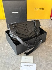 تصویر کیف زنانه چرمی ایو سن لوران مدل لوکس کلاسیک با بند زنجیری 