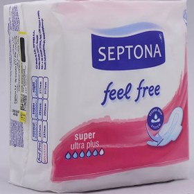 تصویر نوار بهداشتی پوست حساس الترا سوپر 8 عددی Septona ا Septona Sanitary Pad Feel free Super Ultra Plus 8 Pads Septona Sanitary Pad Feel free Super Ultra Plus 8 Pads