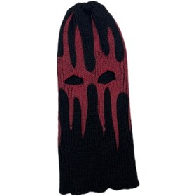 تصویر فیس ماسک بافت مشکی قرمز 