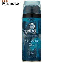 تصویر اسپری بدن مردانه طرح جدید مدل Sauvage Dior حجم 200میل مدیا Media Body Spray Sauvage Dior For Men 200ml