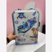 تصویر پارکینگ اسباب بازی سگ های نگهبان چمدانی 70 قطعه همراه با ماشین و هلیکوپتر 