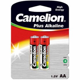 تصویر باتری کملیون پلاس آلکالاین CAMELION Plus Alkaline LR6-BP2 AA بسته 2 عددی 