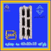 تصویر بلوک لیکا 15 سه جداره دارای گواهینامه فنی / بلوک لیکا استاندارد کد : A203 دو جداره 15*20*40 کام و زبانه دار 