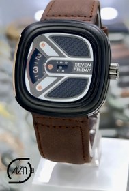 تصویر ساعت مچی سون فرایدی بند قهوه ای|Seven Friday brown strap watch 