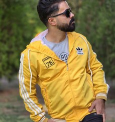 تصویر بادگیر مردانه آدیداس رنگ زرد 