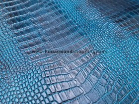 تصویر چرم گاوی طرح روکو رنگ سرمه ای 