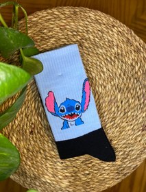 تصویر جوراب طرح استیج آبی 