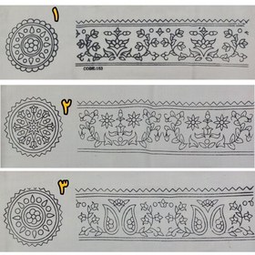 تصویر مفرشو پته خام، 3 عددی، جنس تمام پشم مخصوص پته دوزی دارای کفی گرد با هشت رنگ سنتی نخ 