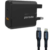 تصویر آداپتور دو پورت پرودو Porodo Charger Dual Port PD 20w 