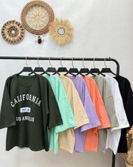 تصویر تیشرت باکسی قواره‌دار پنبه سوپر بروکلین سایز فری رنگ‌های متنوع 