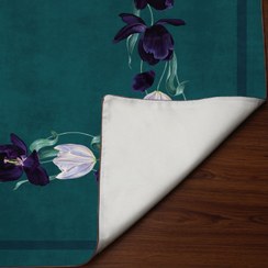 تصویر رومیزی مربع، مخمل، آسترکشی و قیطان دوزی، کد: TA100-80 