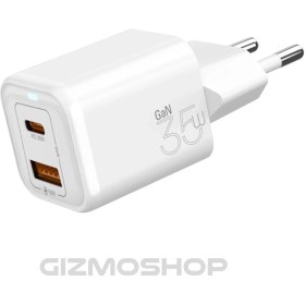 تصویر شارژر دیواری ۳۵ وات ۲ پورت تایپ C و USB-A 