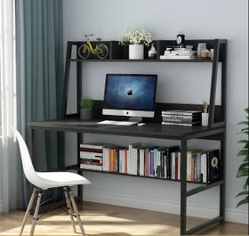 تصویر میز تحریر چوب فلز مدل درسا writing desk, wood & metal Dorsa model