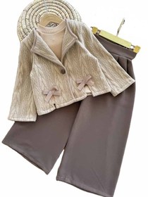 تصویر ست پوشاک دخترانه سه تیکه میخک 