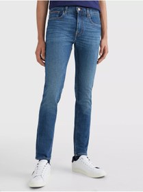 تصویر خرید اینترنتی شلوار جین مردانه آبی تامی هیلفیگر MW0MW218401A8-DNM Erkek Slim Bleecker Pstr Jacob Pantolon - Denim