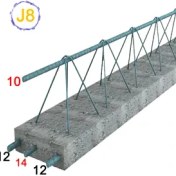 تصویر تیرچه بلوک تیپ J8 